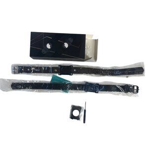 AZXL Airtag Dog Collar Holder Set Brown Black 2 Pack Adjustable Size Includes To